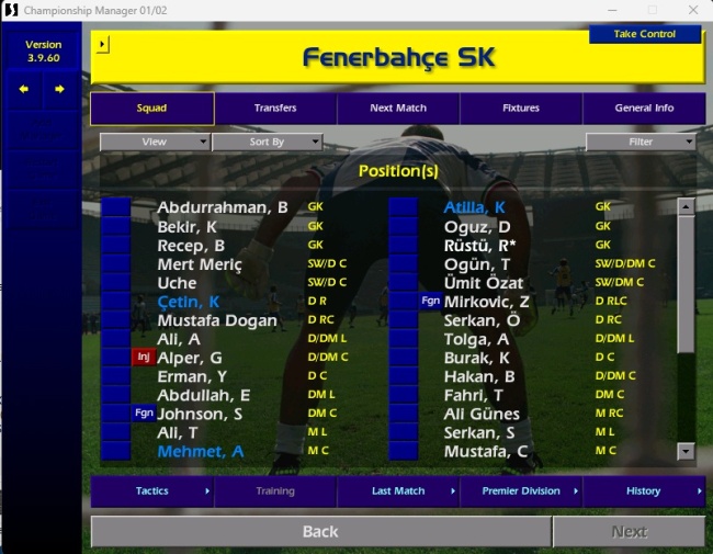 Championship Manager 2001/2002 Ücretsiz İndir Championship Manager 2001/2002 Ücretsiz İndir